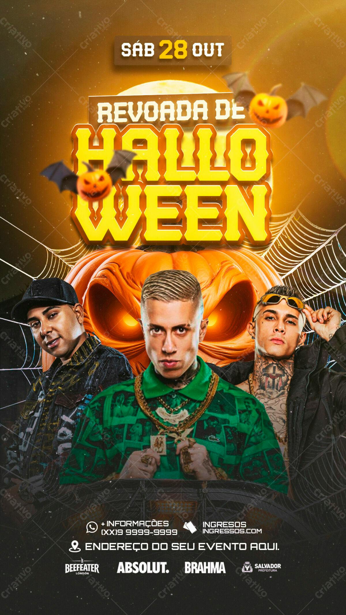 Flyer para Festa de Halloween PSD Editável