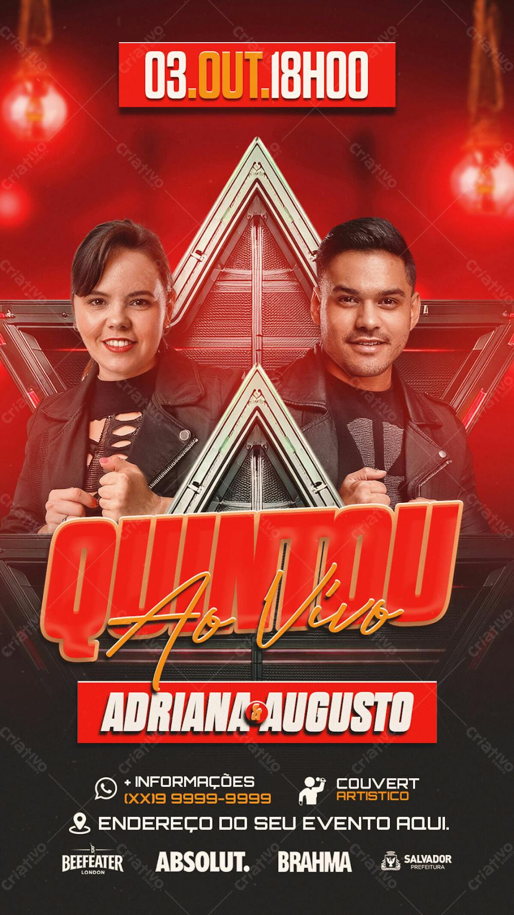 Flyer Evento Quintou Ao Vivo Story