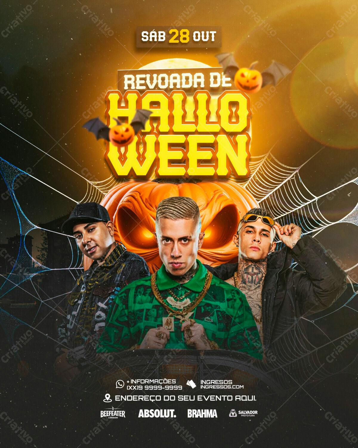 Flyer Festa de Halloween PSD Editável