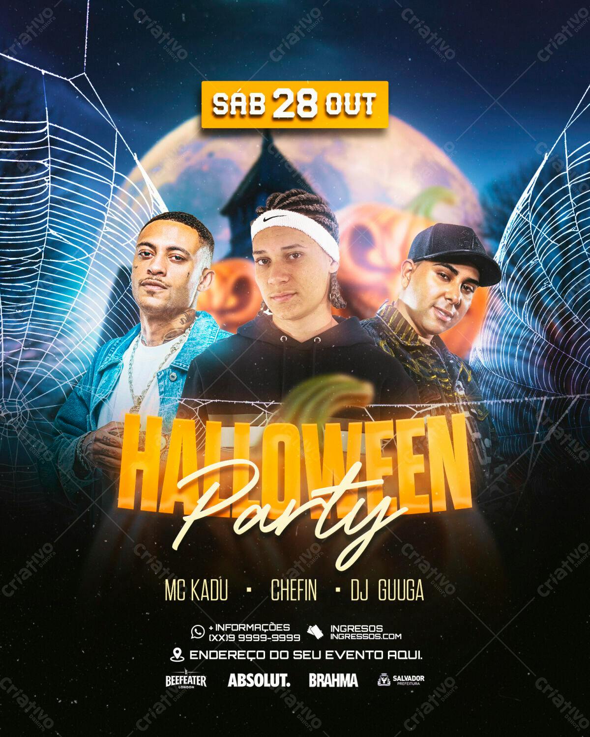 Flyer Festa Halloween PSD Editável