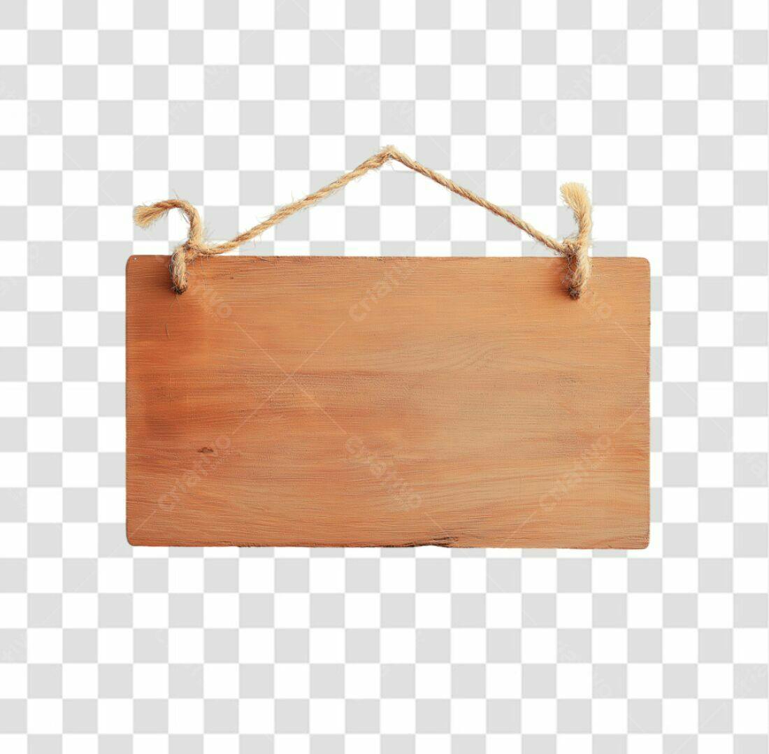 Placa de Madeira PNG com fundo transparente
