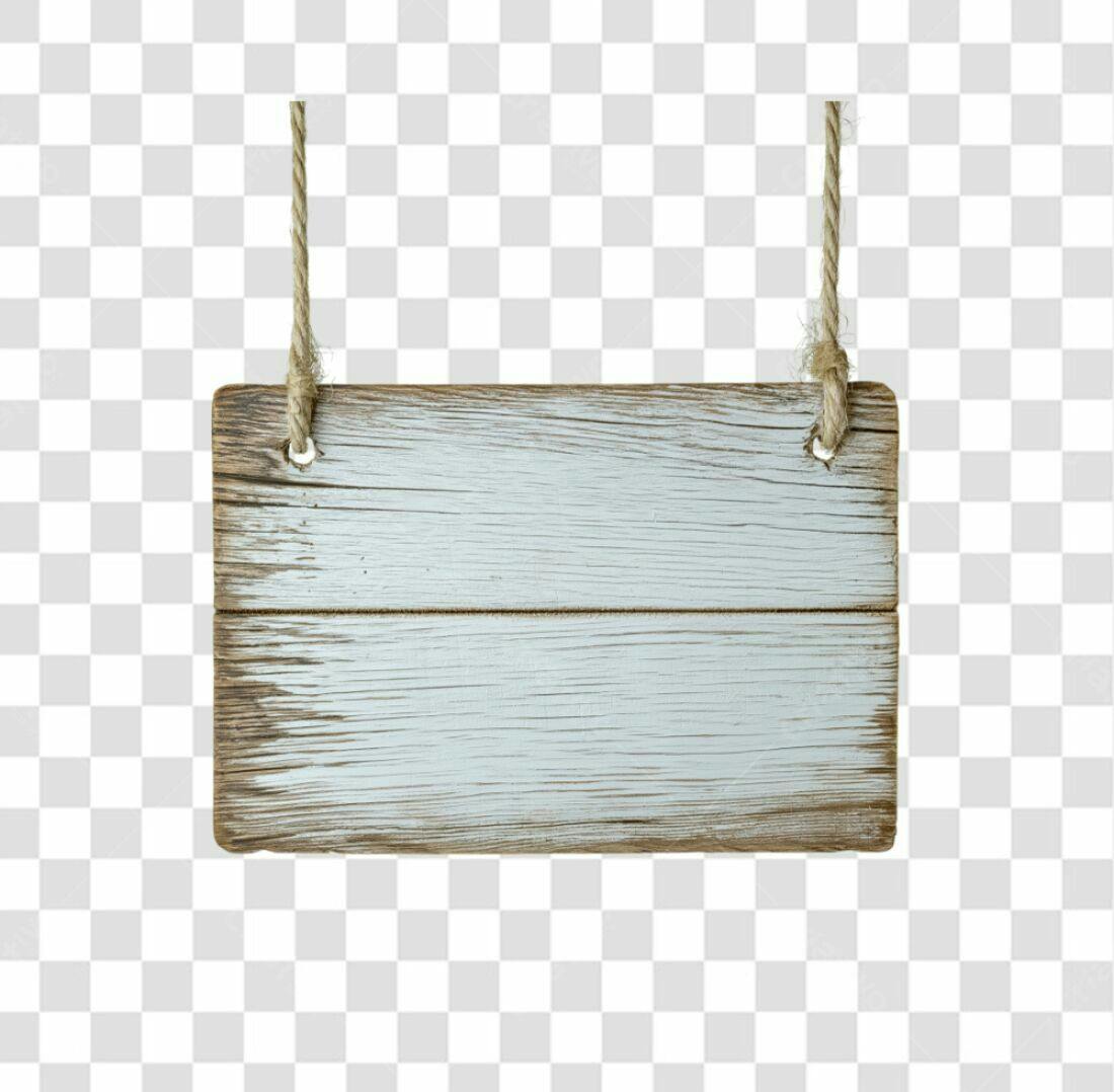 Placa de Madeira Vintage PNG com fundo transparente