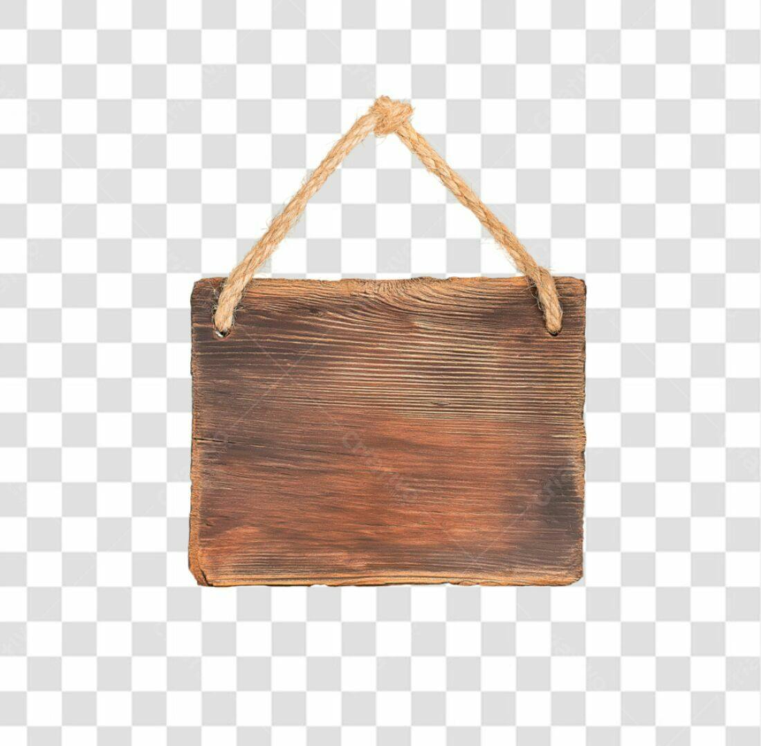 Placa de Madeira PNG com fundo transparente