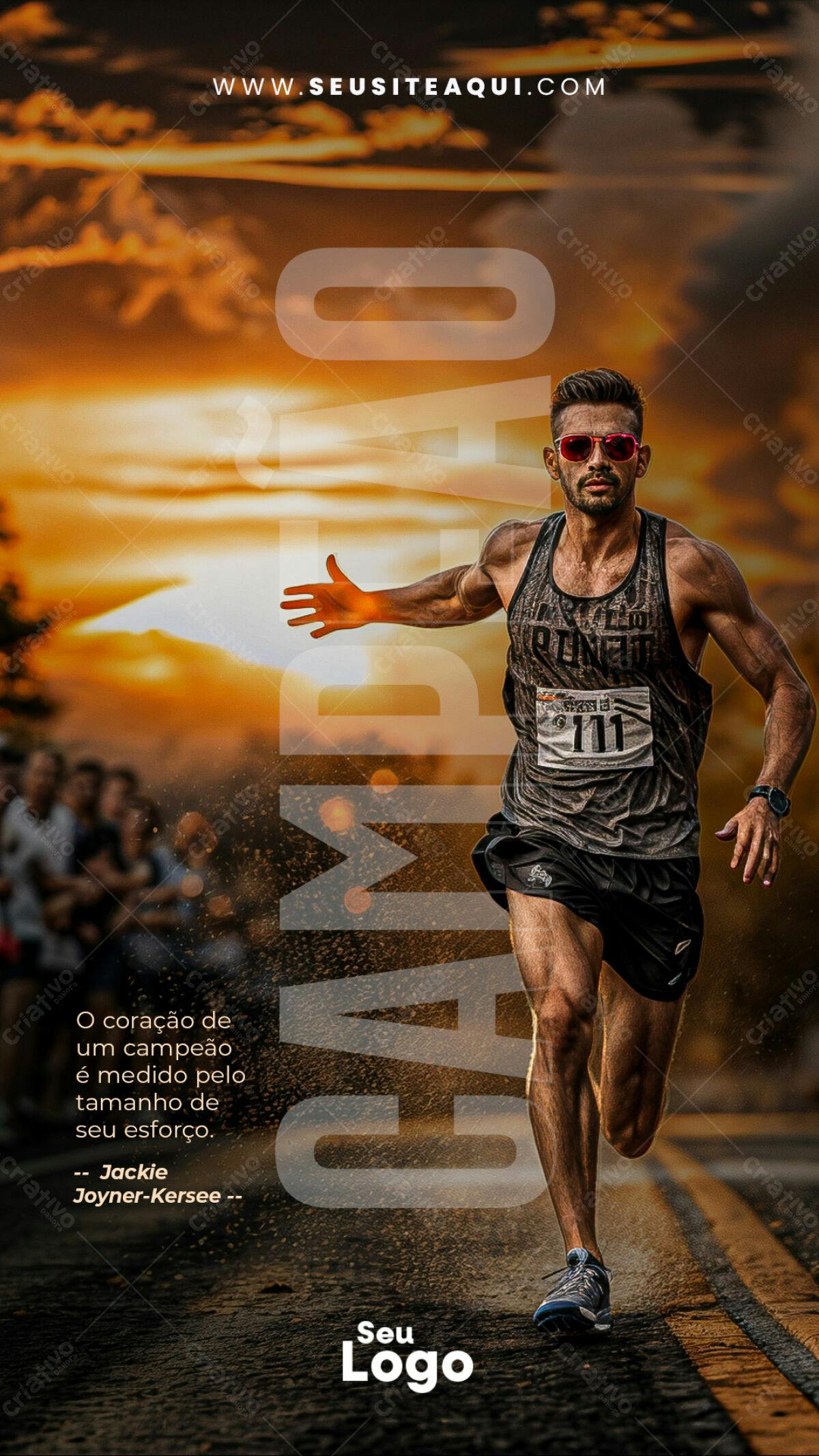 Flyer Motivacional Corrida PSD Editável