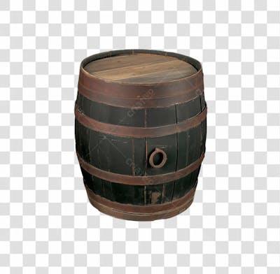Barril De Madeira 3D Em Alta Qualidade Para Composição