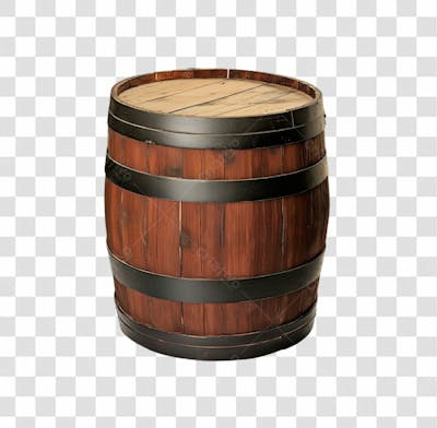 Barril De Madeira 3D Em Alta Qualidade Para Composição