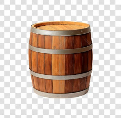 Barril De Madeira 3D Em Alta Qualidade Para Composição