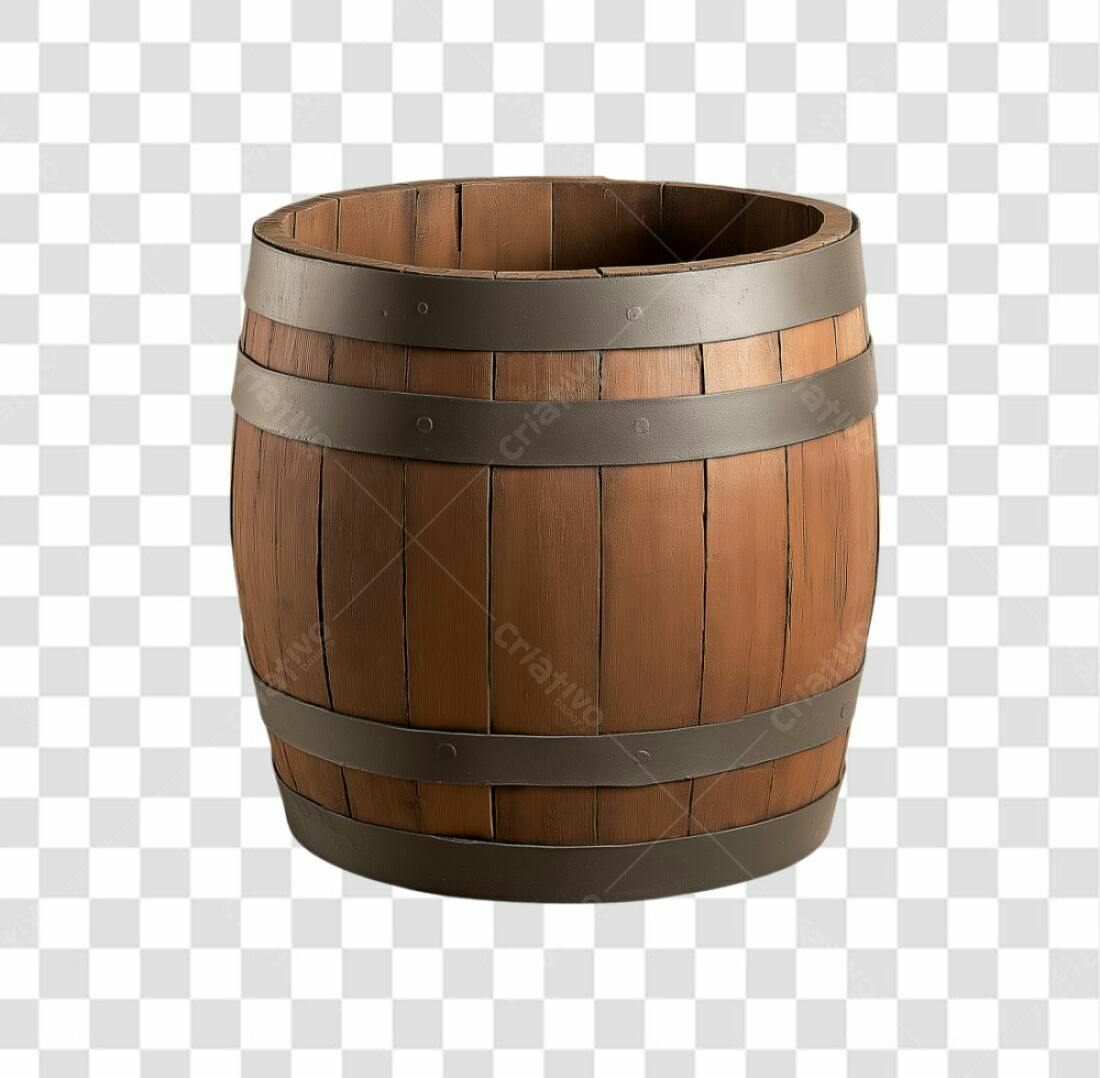 Icone Barril Madeira PNG com fundo transparente