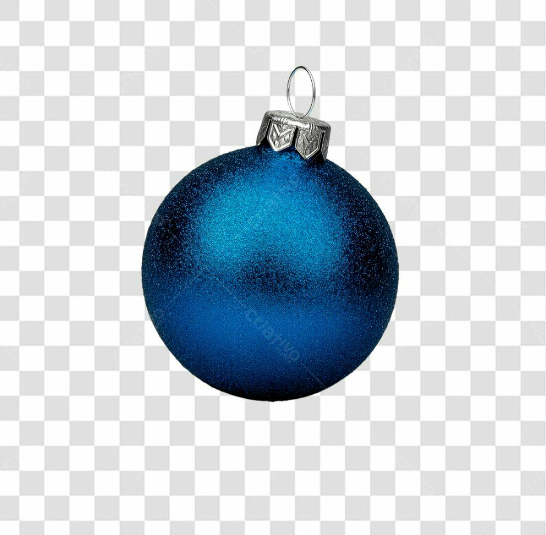 Enfeite Natalino Azul PNG com fundo transparente