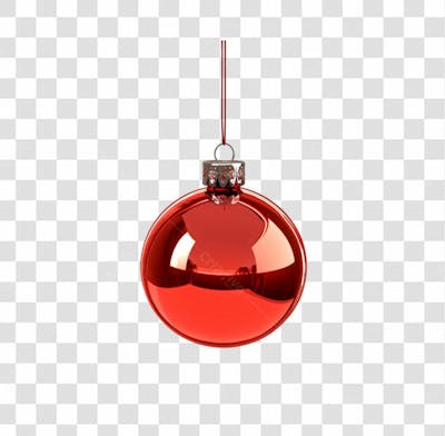 Bola De Decoração Para O Natal Em Cor Vermelha