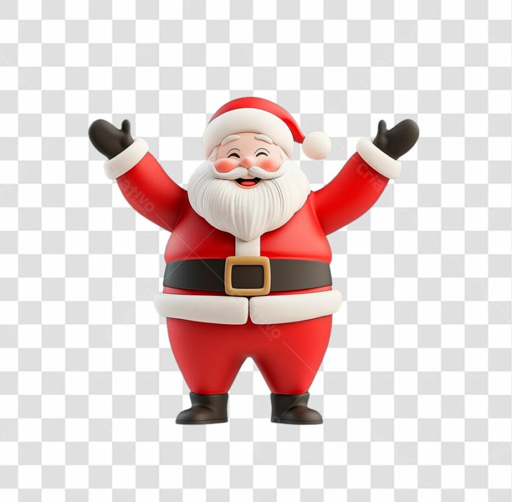 Papai Noel 3D Feliz Para O Natal Em Alta Qualidade