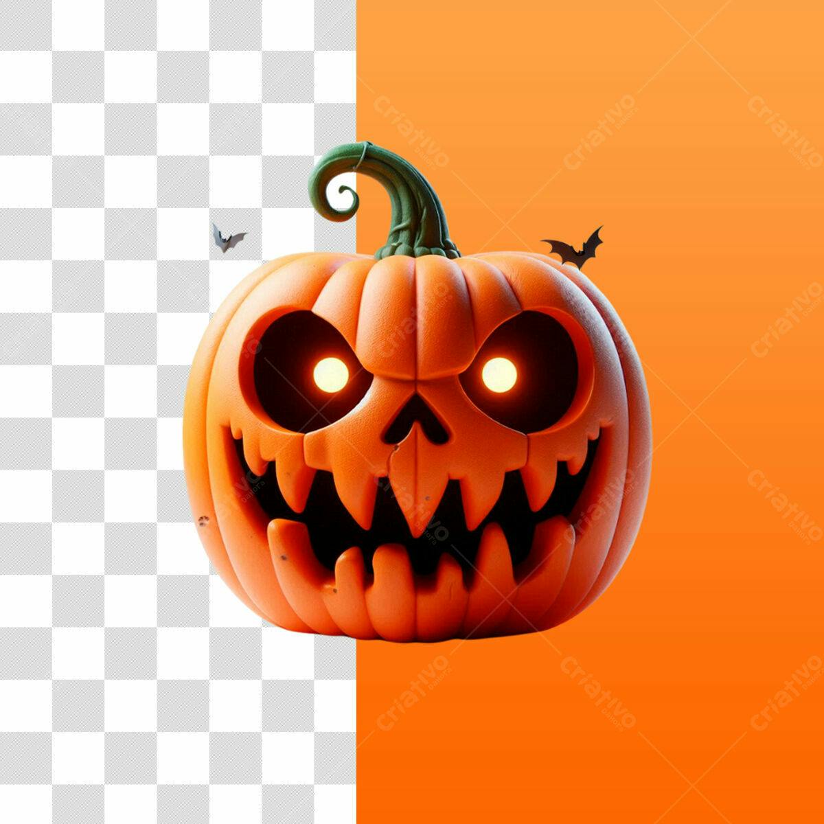 Imagem Abóbora de Halloween PSD Editável