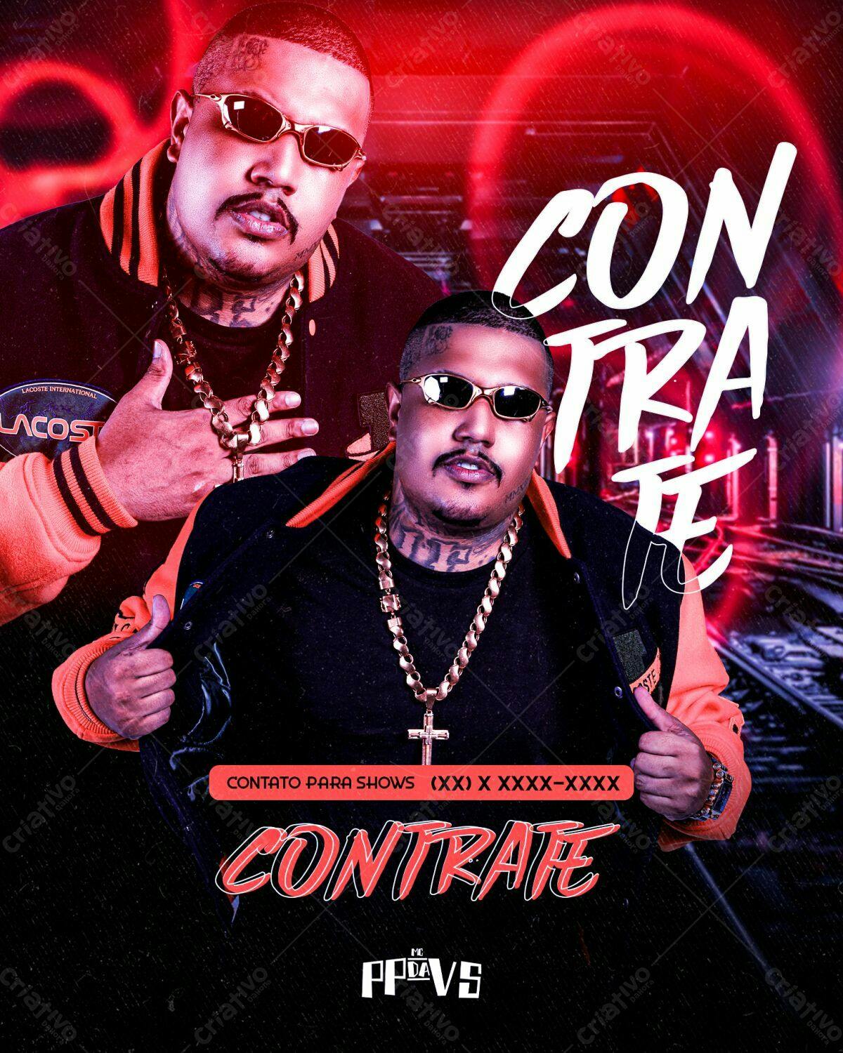 Flyer Contrate MC PP da VS PSD Editável