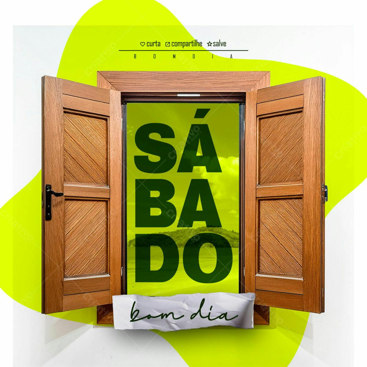 Post para Redes Sociais Sábado PSD Editável