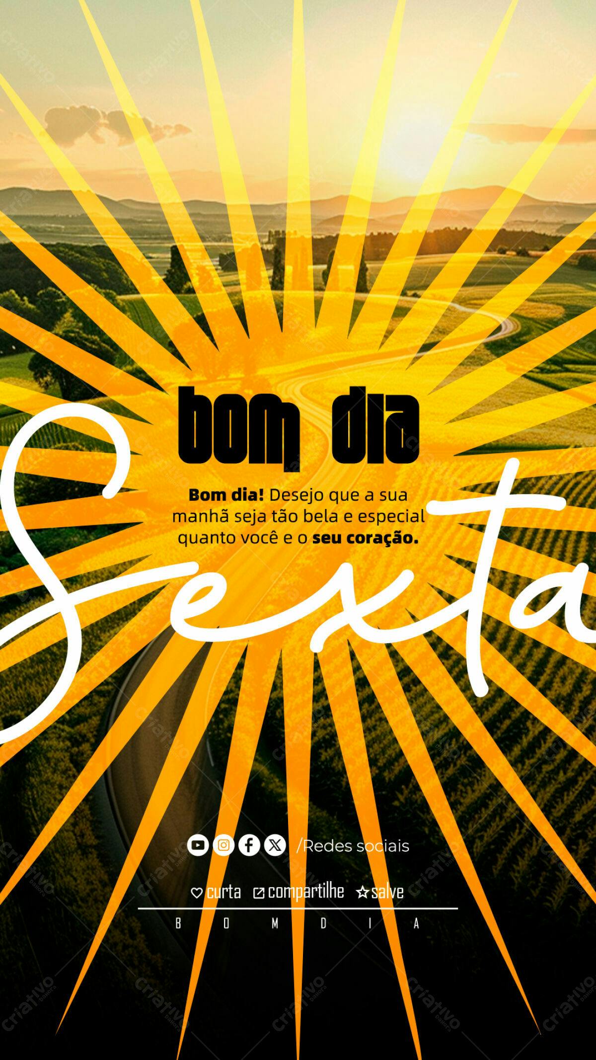 Flyer de Boa Sexta-feira PSD Editável