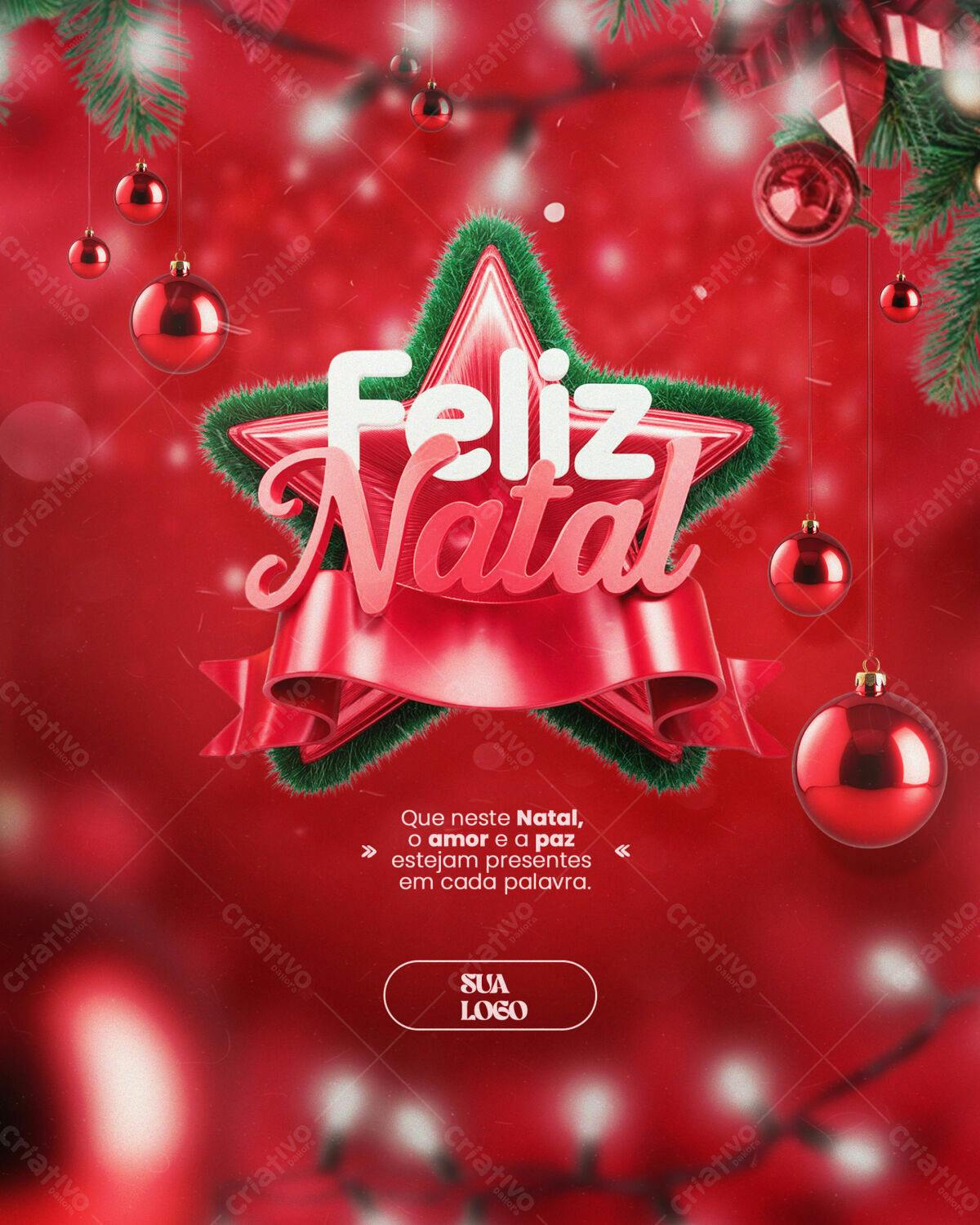 Flyer Feliz Natal PSD Editável