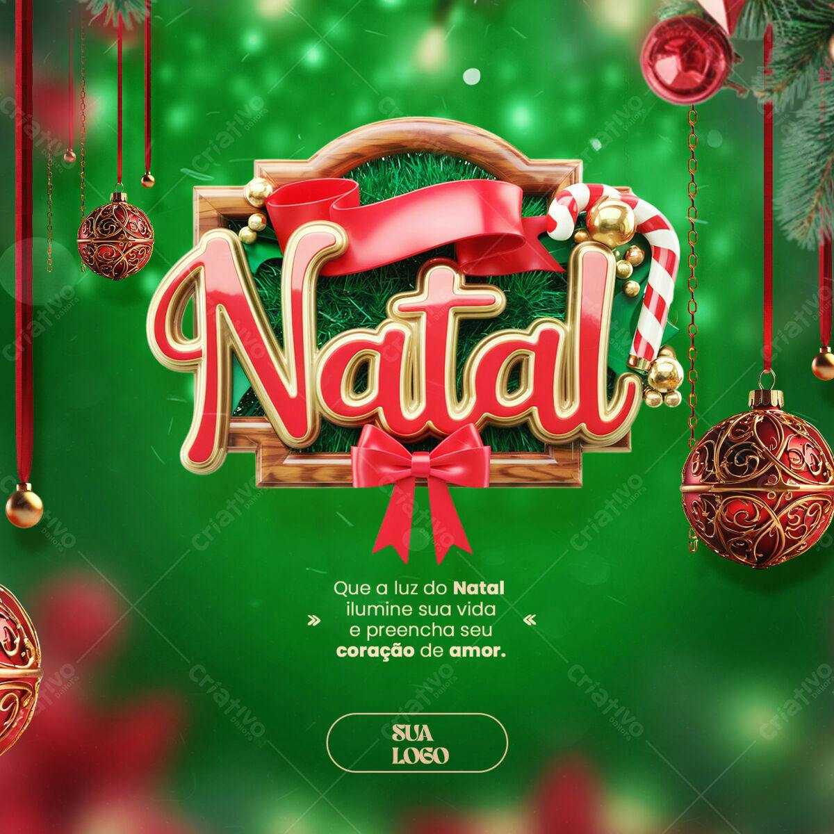 Postagem de Natal PSD Editável