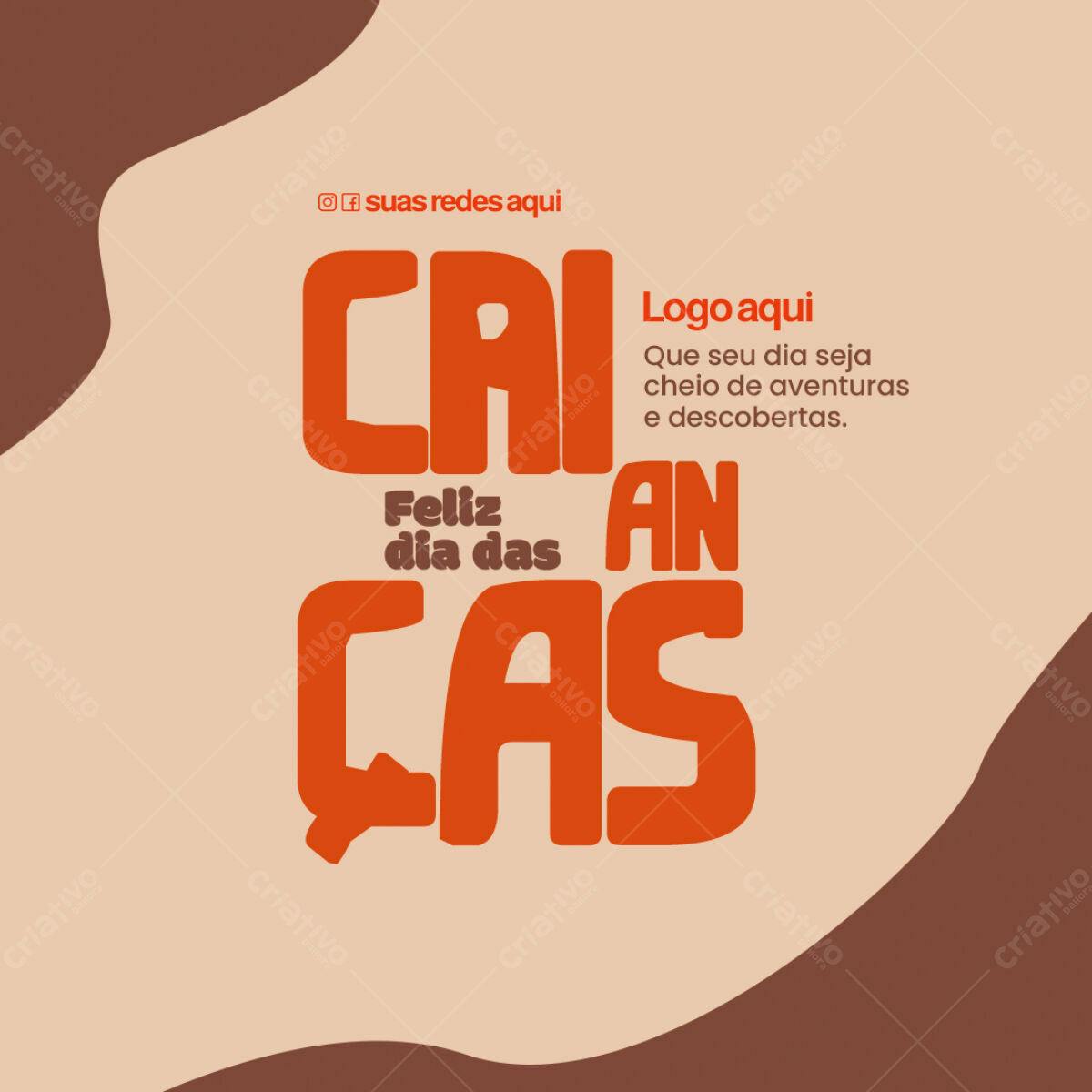 Post para o Dia das Crianças PSD Editável