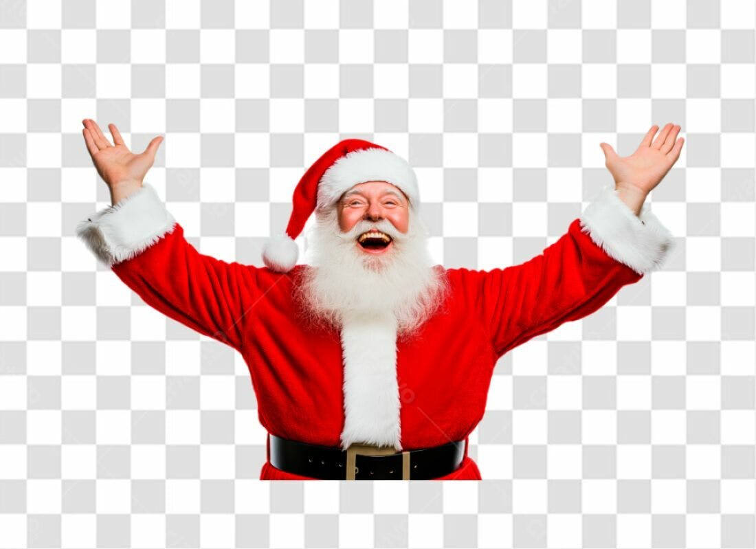 Icone Natal Papai Noel PNG com fundo transparente