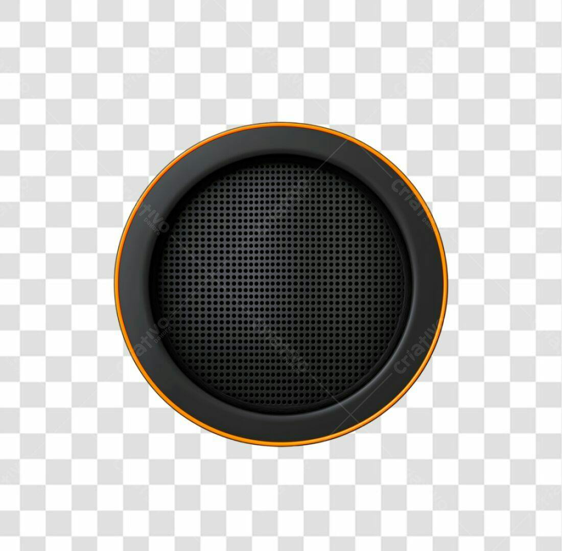 Ícone Alto-falante Preto e Laranja PNG com fundo transparente