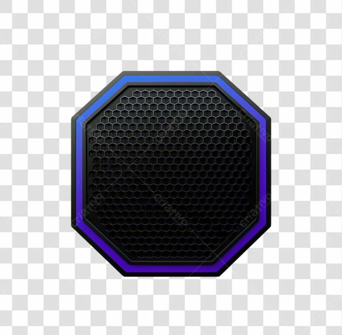 Icone Gamer Preto e Azul PNG com fundo transparente