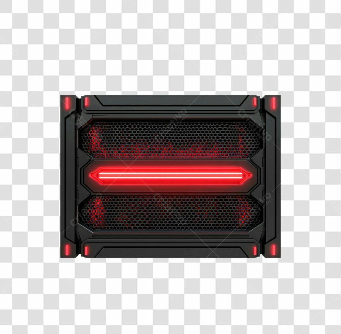 Banner Gamer Preto e Vermelho PNG com fundo transparente