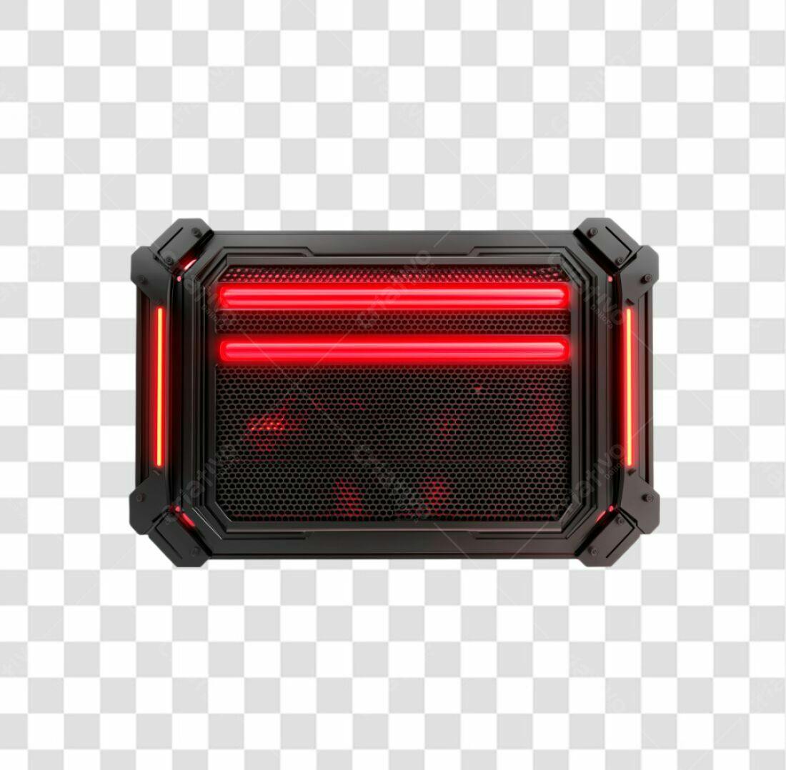 Banner Gamer Preto Vermelho PNG com fundo transparente