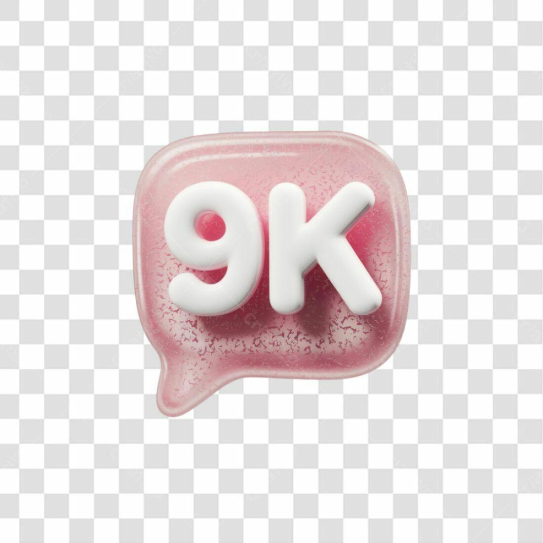 Icone 9K seguidores PNG com fundo transparente