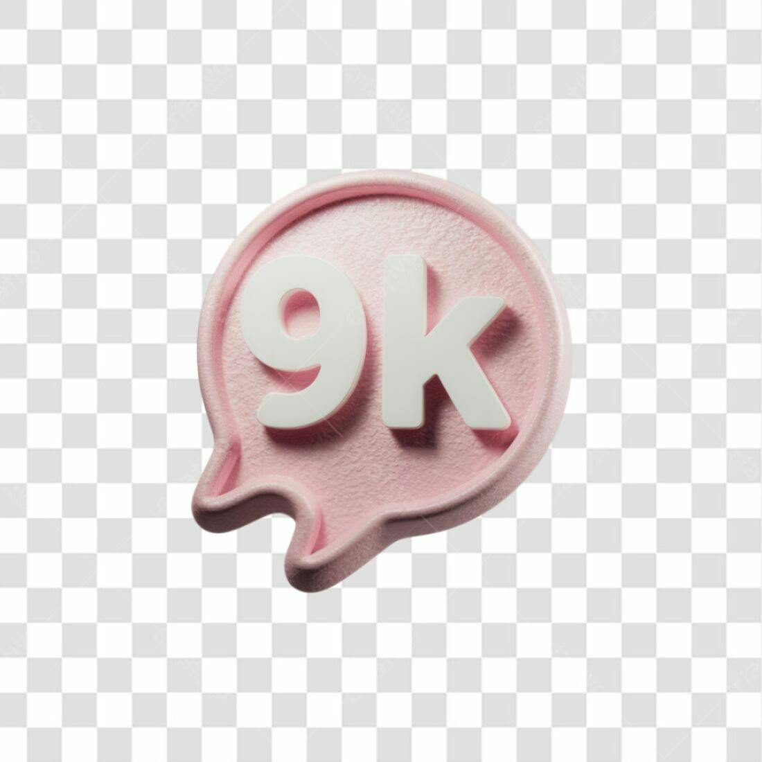Icone 9k Seguidores PNG com fundo transparente