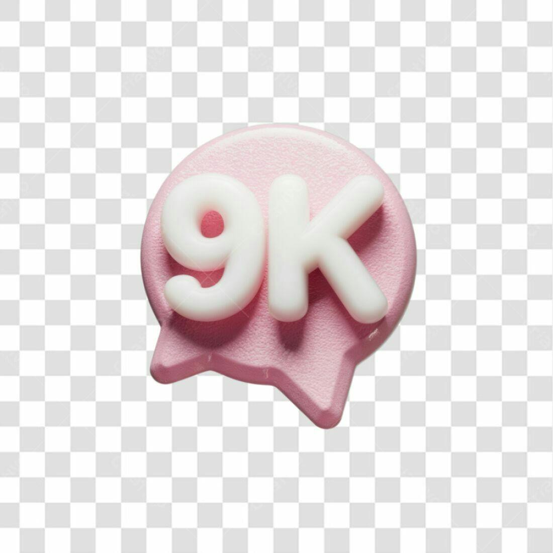 Icone 9k seguidores PNG com fundo transparente