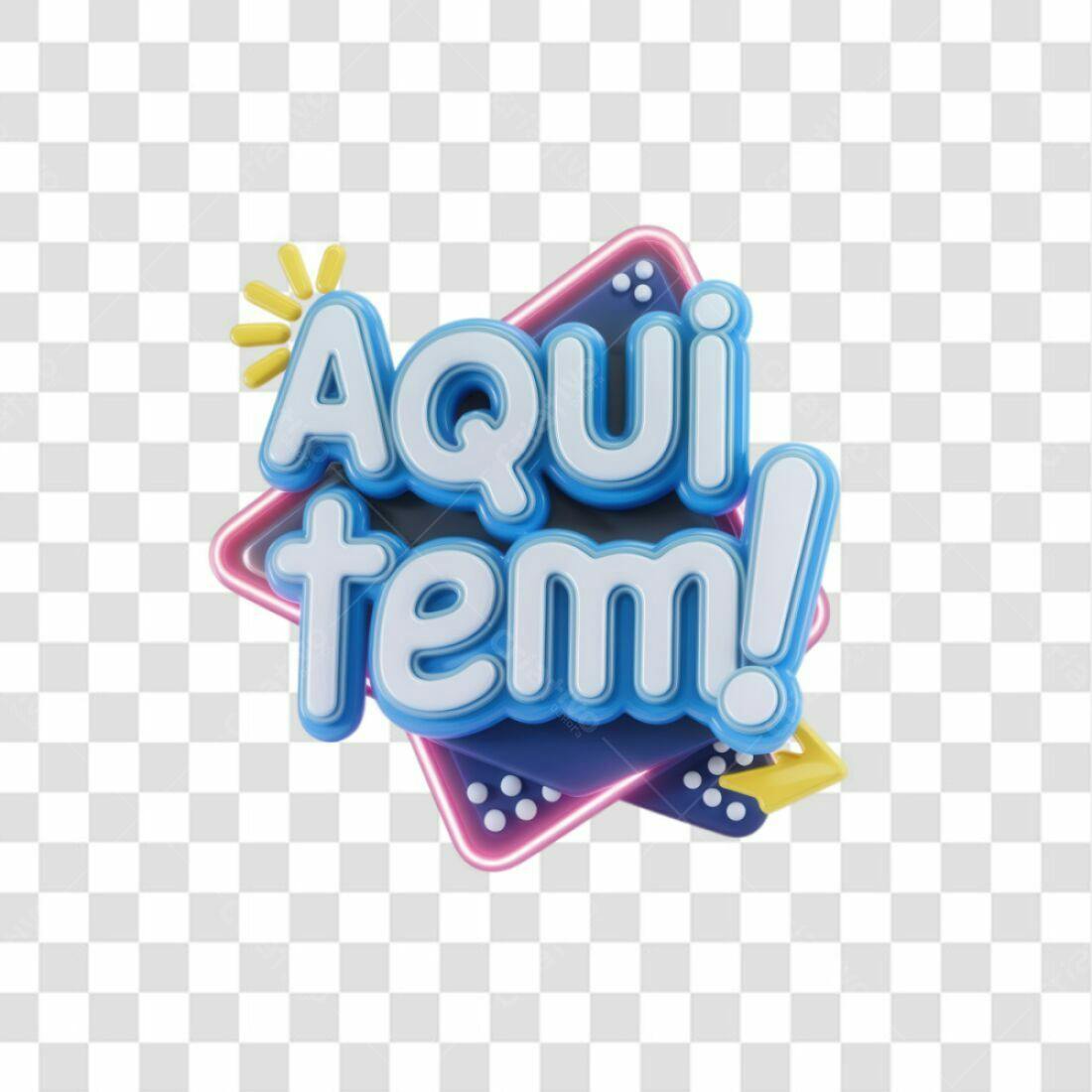 Selo Aqui Tem PNG com fundo transparente