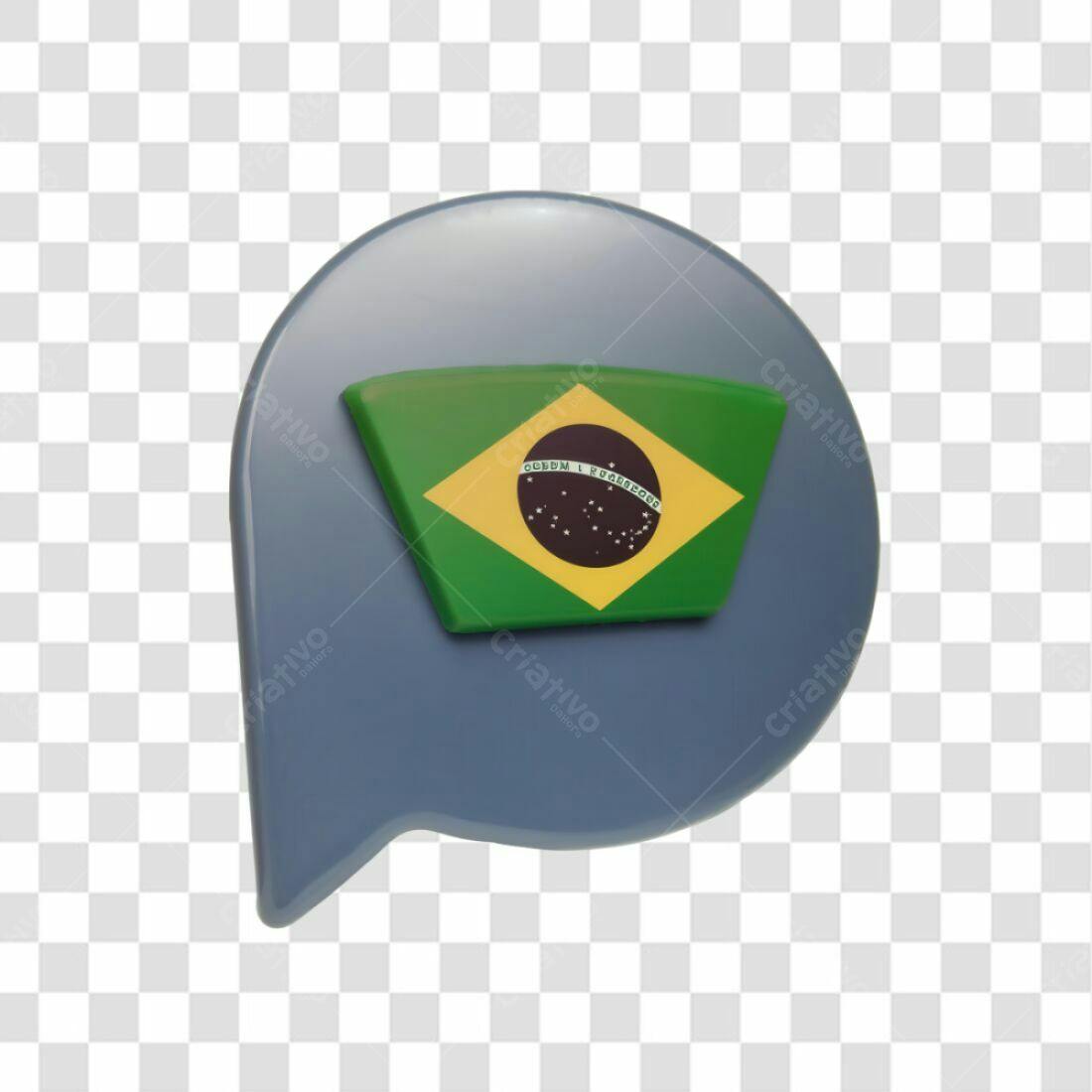 Ícone Bandeira Brasil PNG com fundo transparente