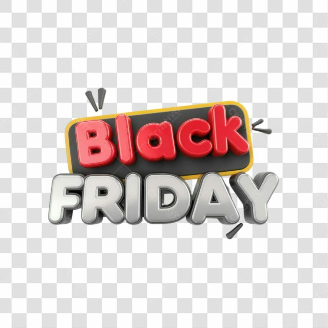 Banner Black Friday PNG com fundo transparente