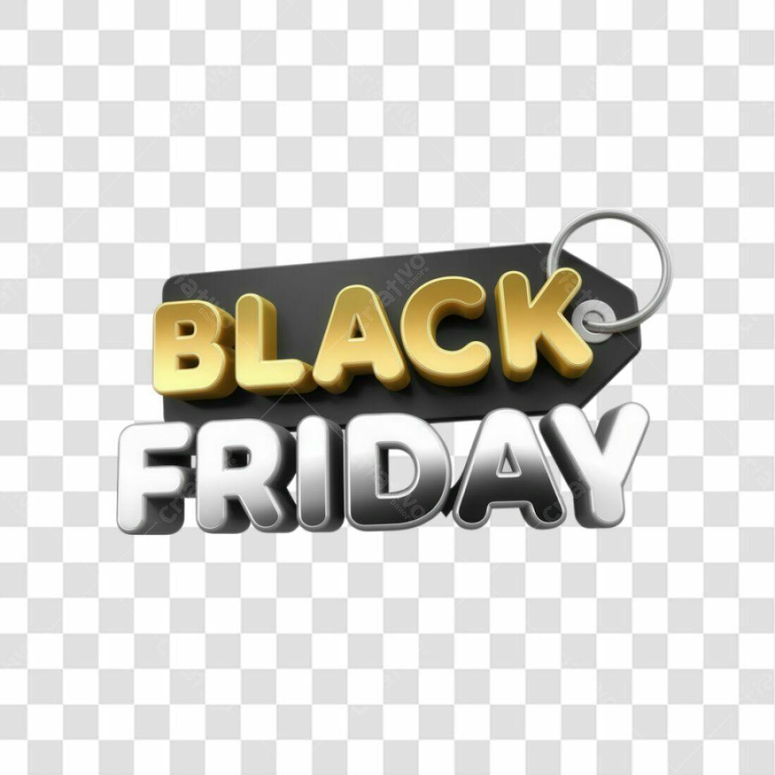 Selo Black Friday PNG com fundo transparente
