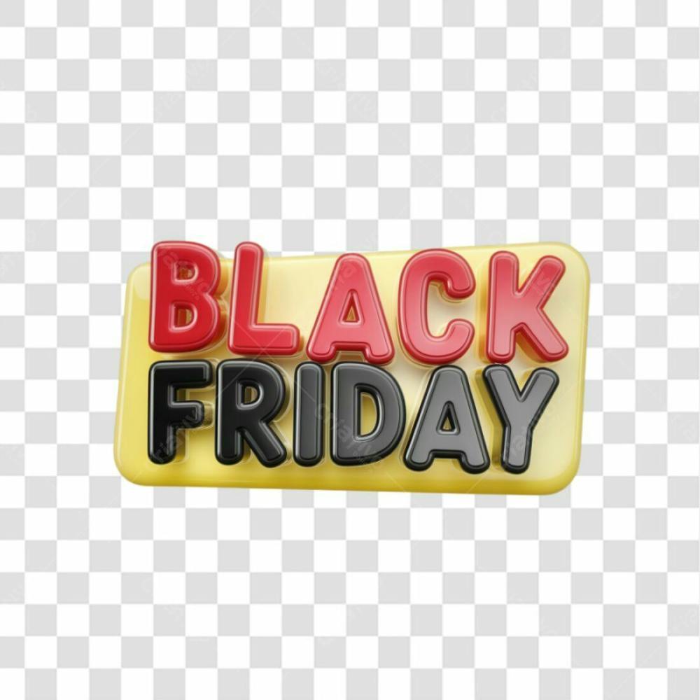 Selo 3D Render Black Friday Elemento Ícone Psd Png