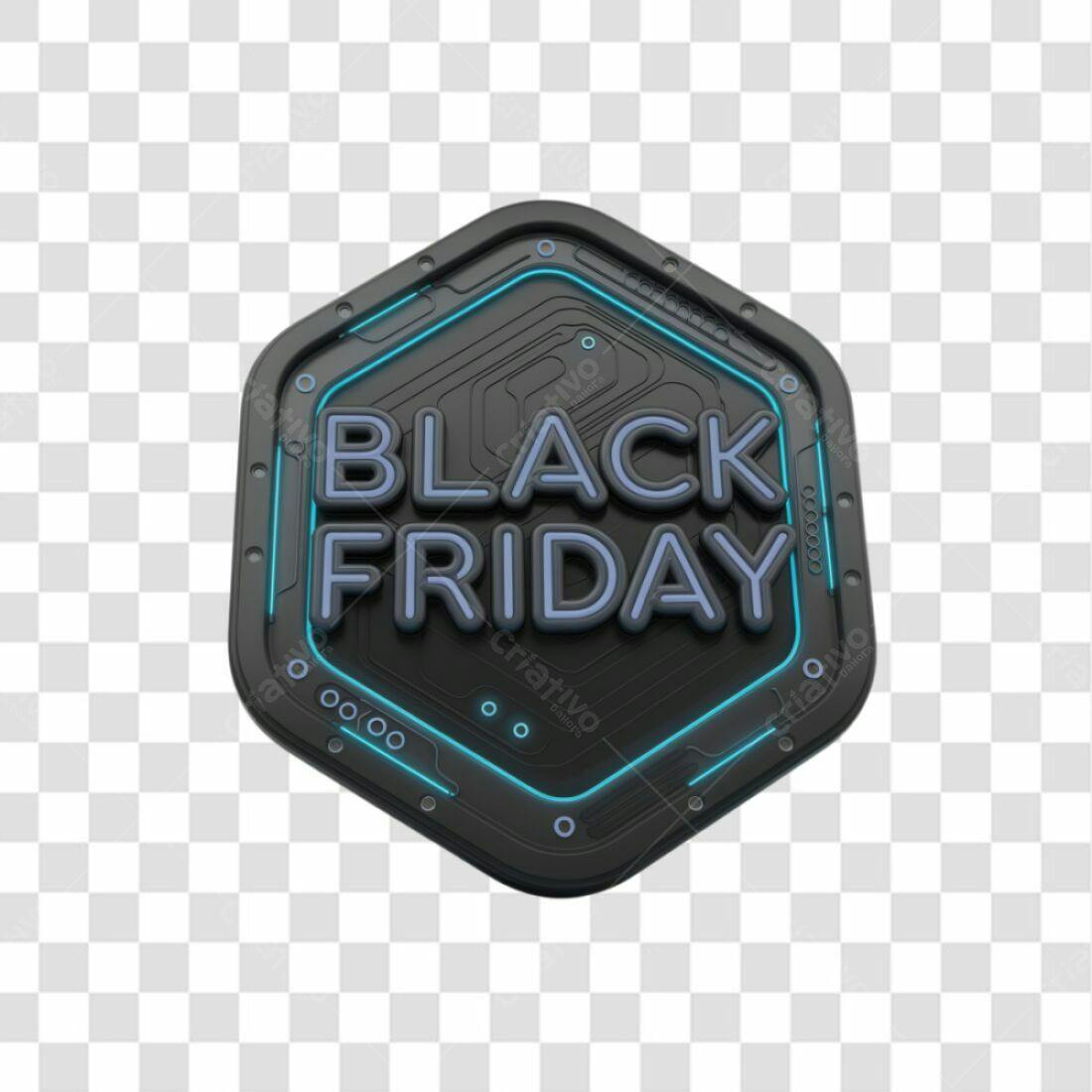 Selo Black Friday PNG com fundo transparente