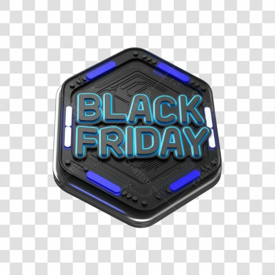 Selo Black Friday PNG com fundo transparente