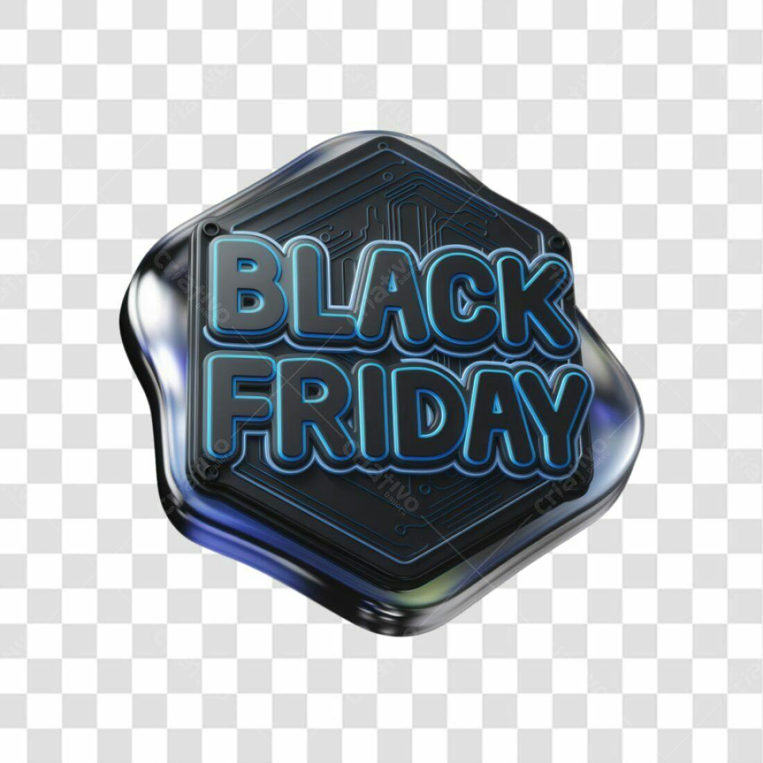 Selo Black Friday PNG com fundo transparente