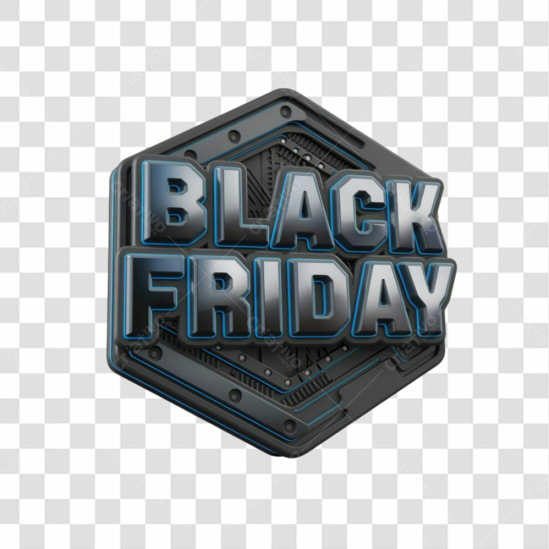 Selo Black Friday PNG com fundo transparente