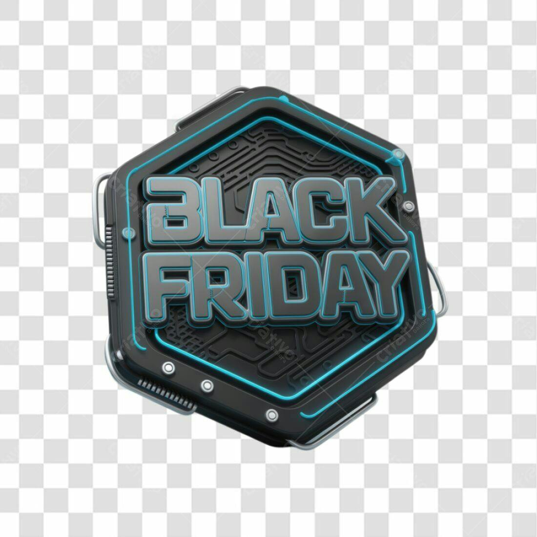 Selo Black Friday PNG com fundo transparente