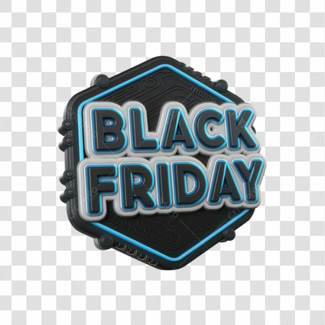 Selo Black Friday PNG com fundo transparente