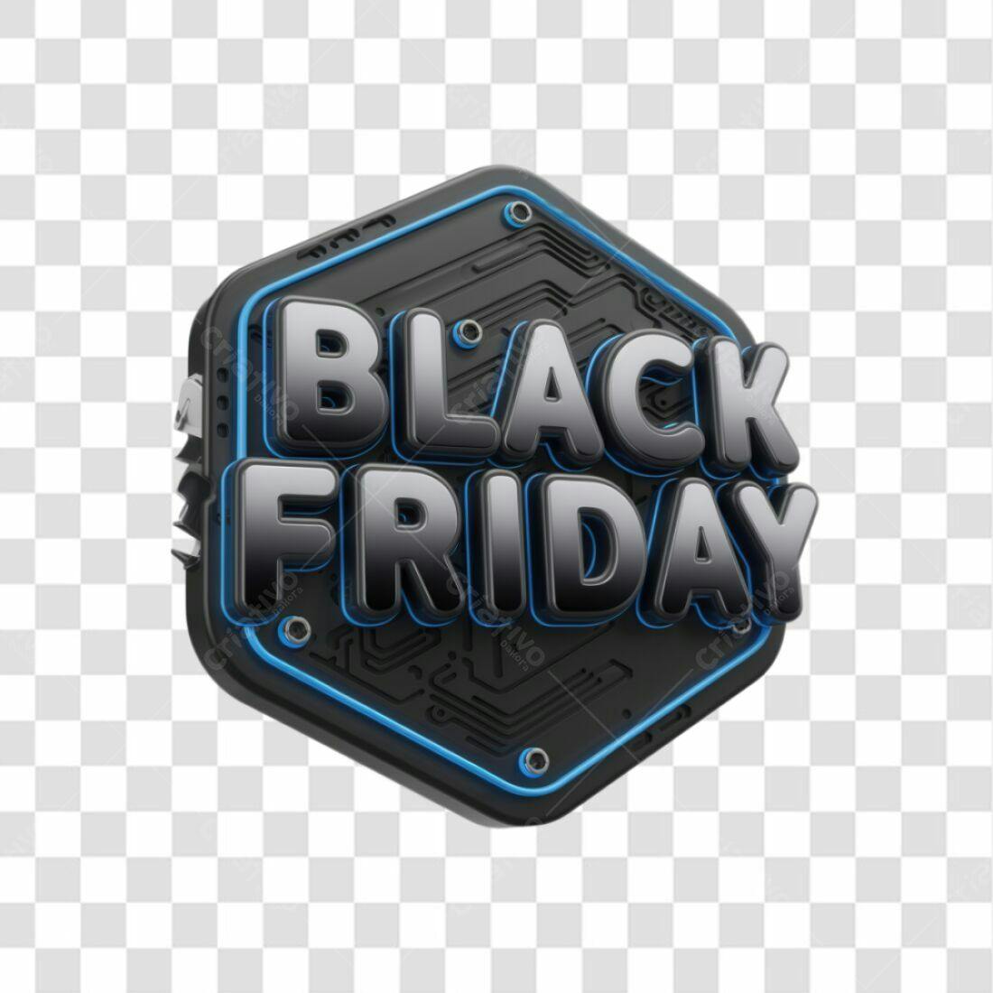 Selo Black Friday PNG com fundo transparente
