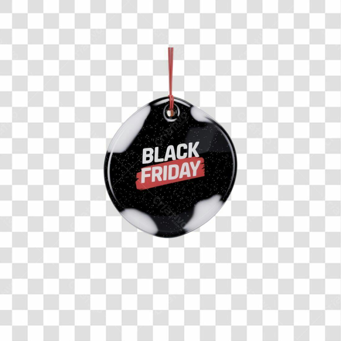 Etiqueta Black Friday PNG com fundo transparente