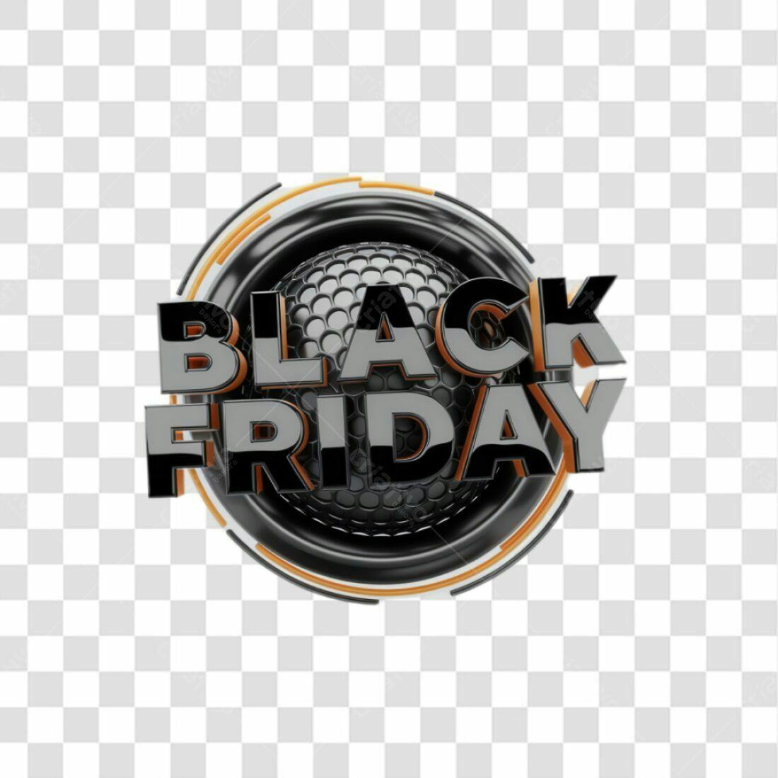 Selo Black Friday PNG com fundo transparente