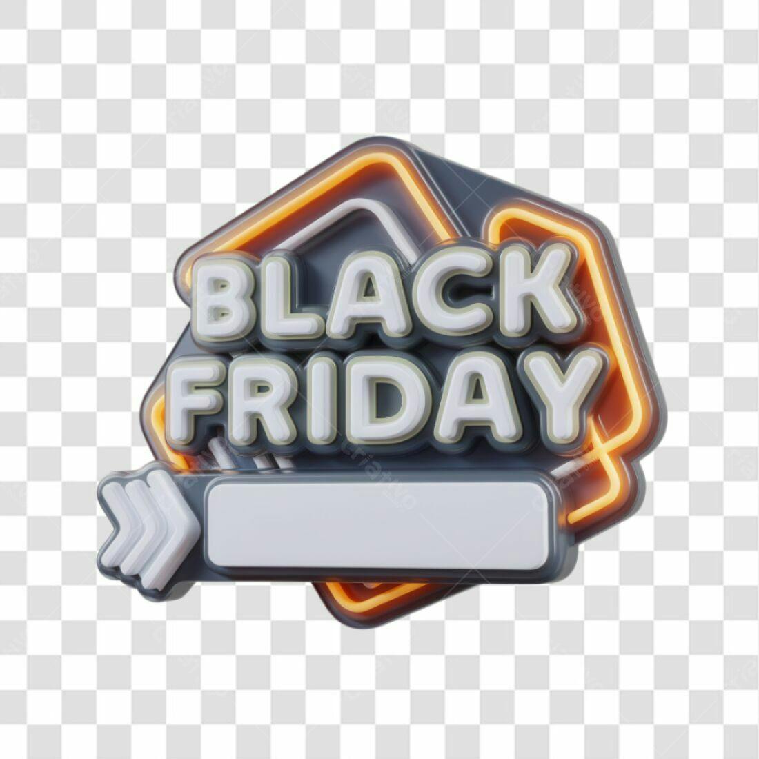 Badge Black Friday PNG com fundo transparente