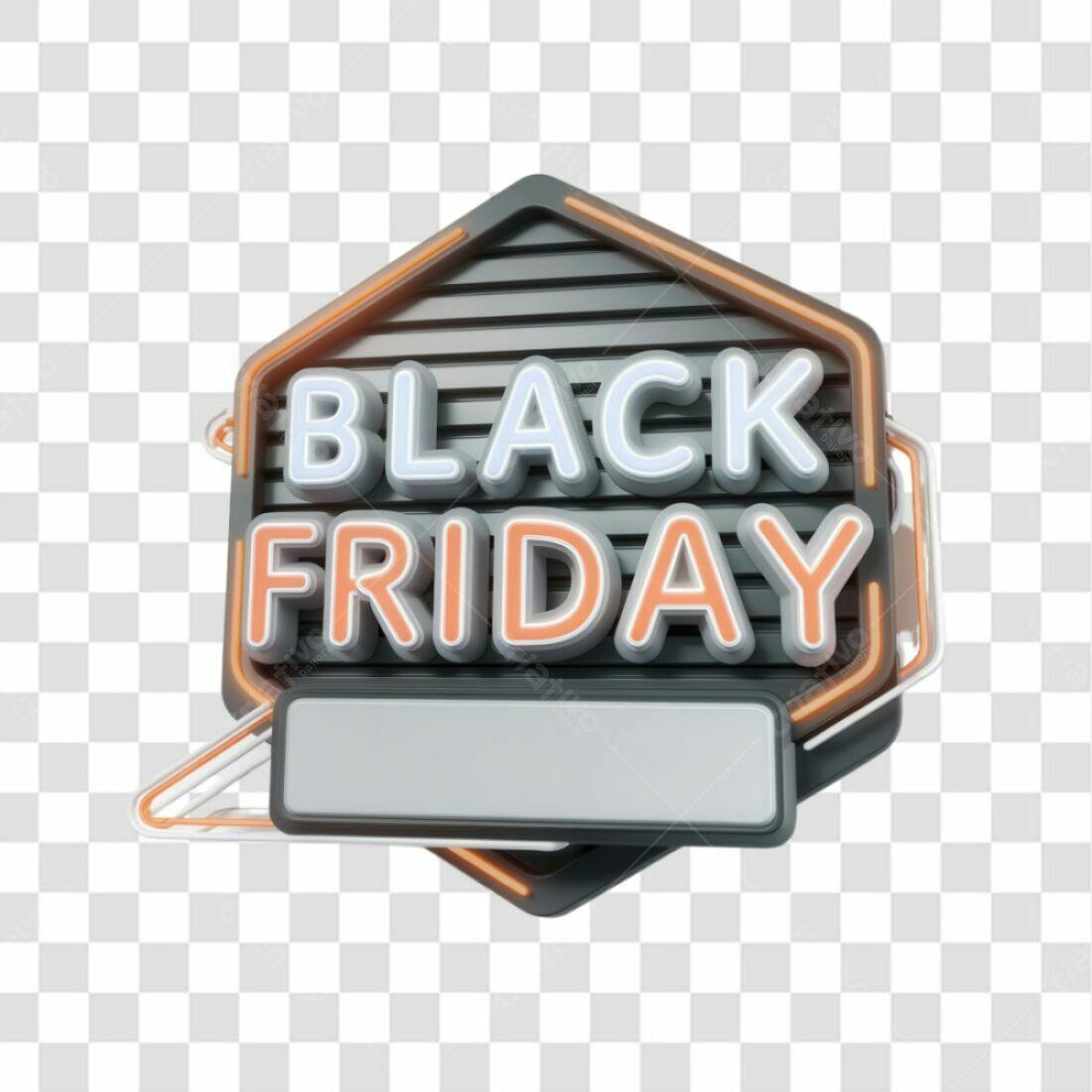 Banner Black Friday PNG com fundo transparente