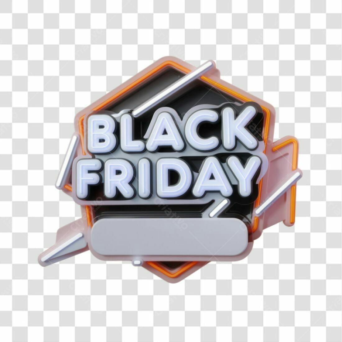 Banner Black Friday PNG com fundo transparente