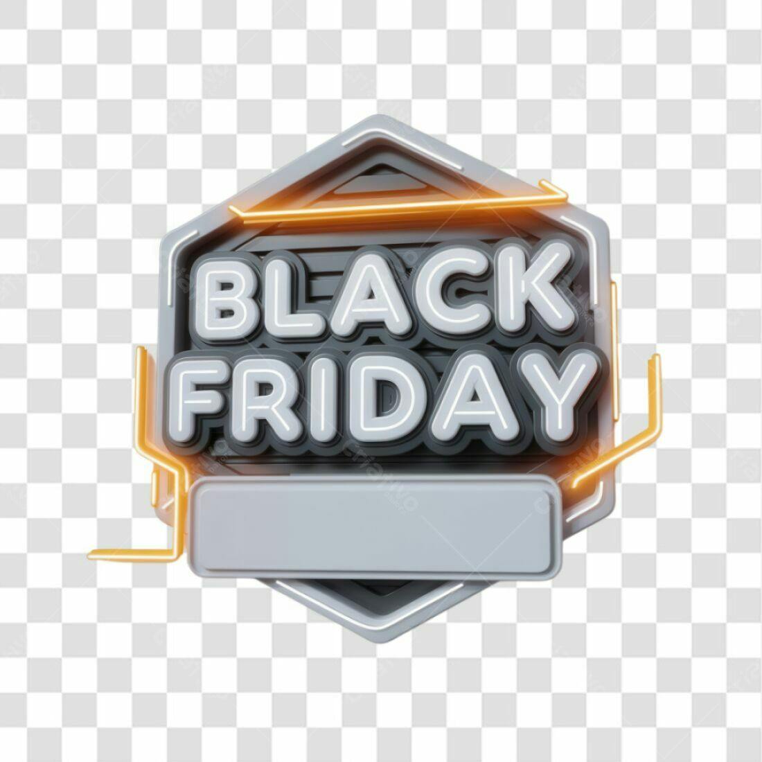 Selo Black Friday PNG com fundo transparente