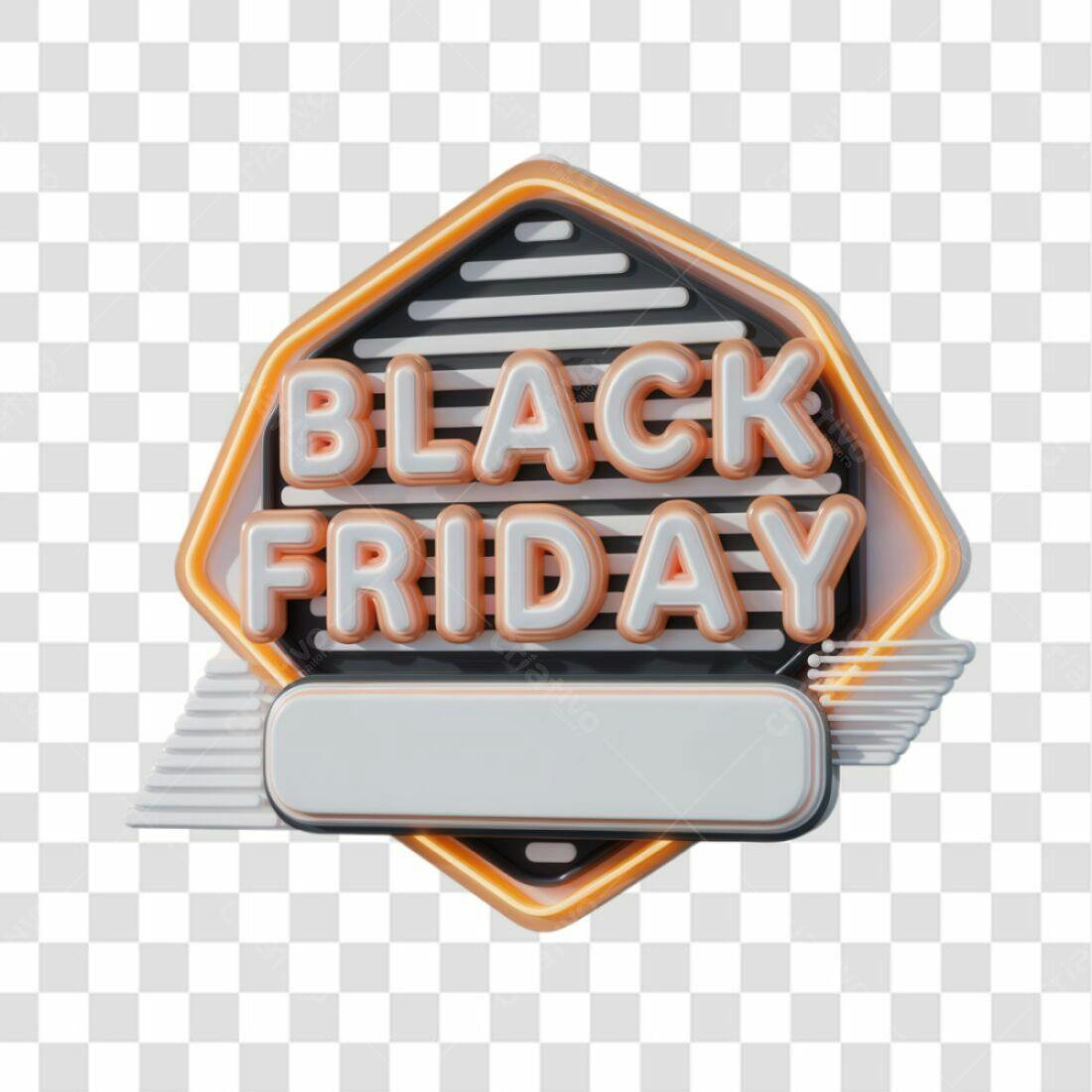 Selo Black Friday PNG com fundo transparente