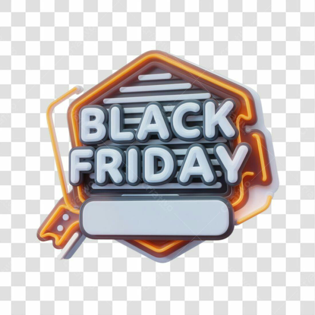 Selo Black Friday PNG com fundo transparente